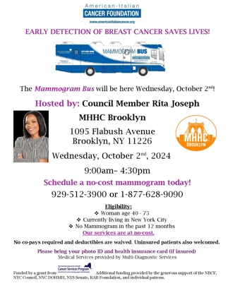 Early Detection Mammogram Bus Screenings